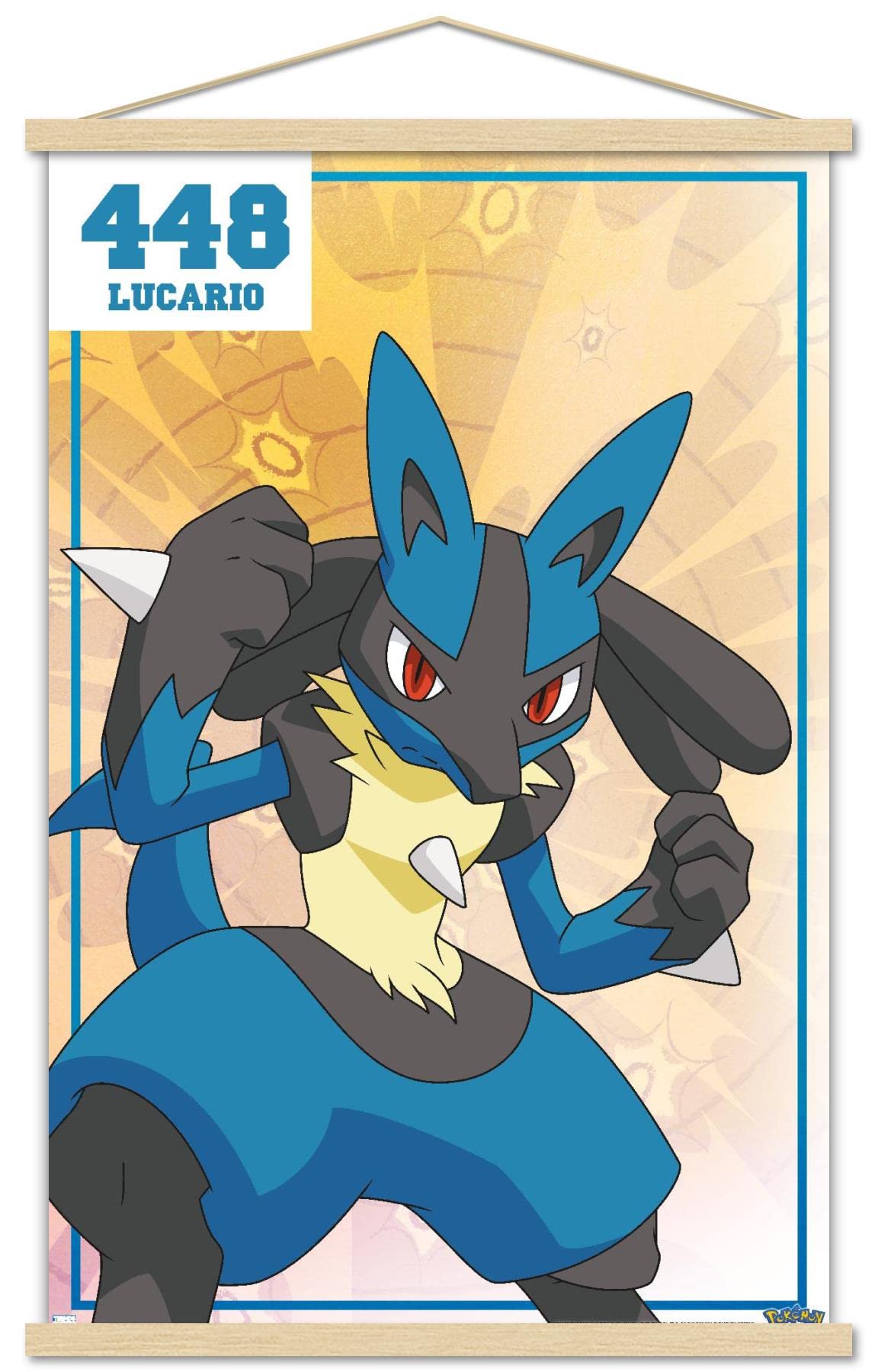 Amazon.co.jp: ポケモン ルカリオ 448 壁掛けポスター マグネット